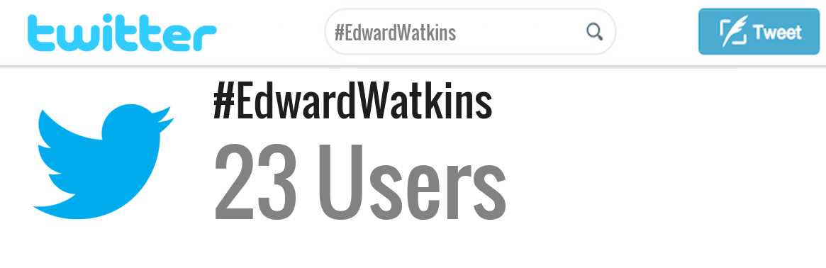 Edward Watkins twitter account