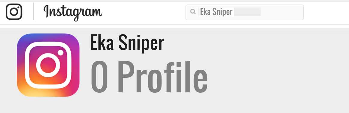 Eka Sniper instagram account