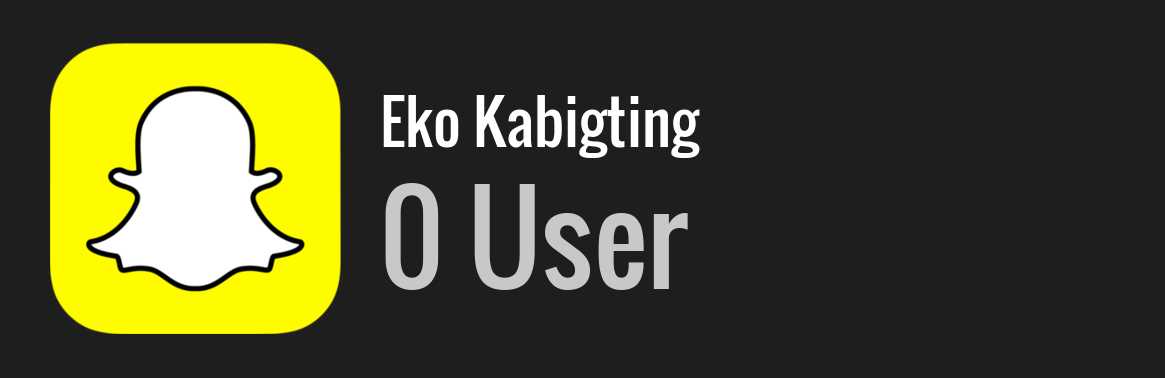 Eko Kabigting snapchat