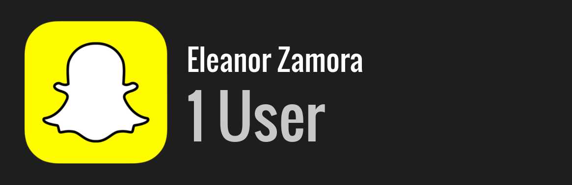 Eleanor Zamora snapchat