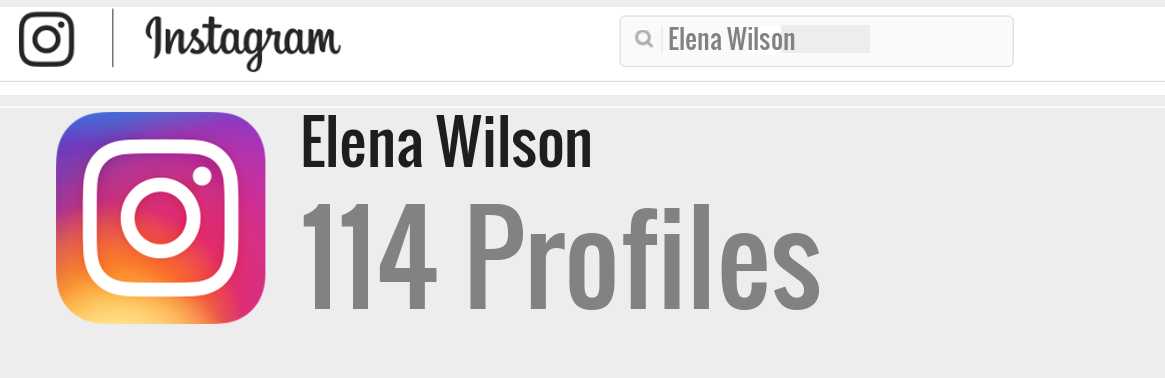 Elena Wilson instagram account