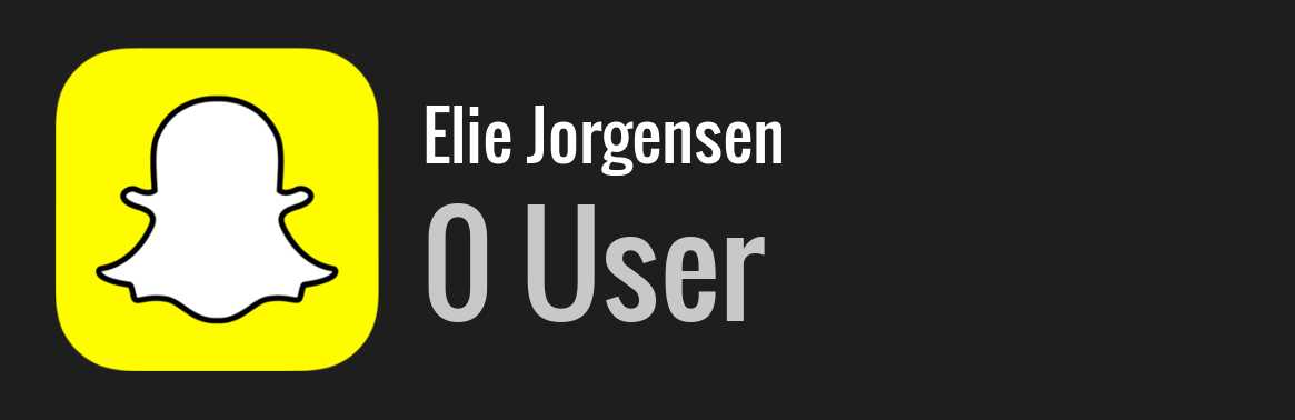 Elie Jorgensen snapchat