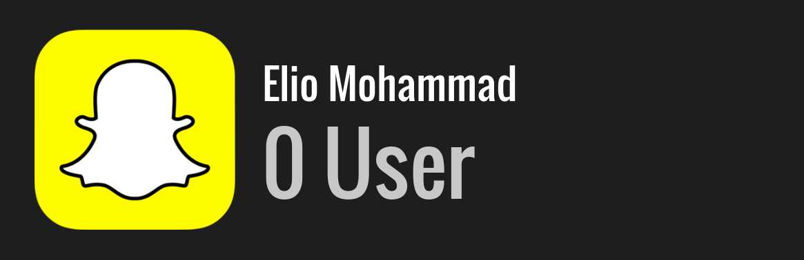 Elio Mohammad snapchat