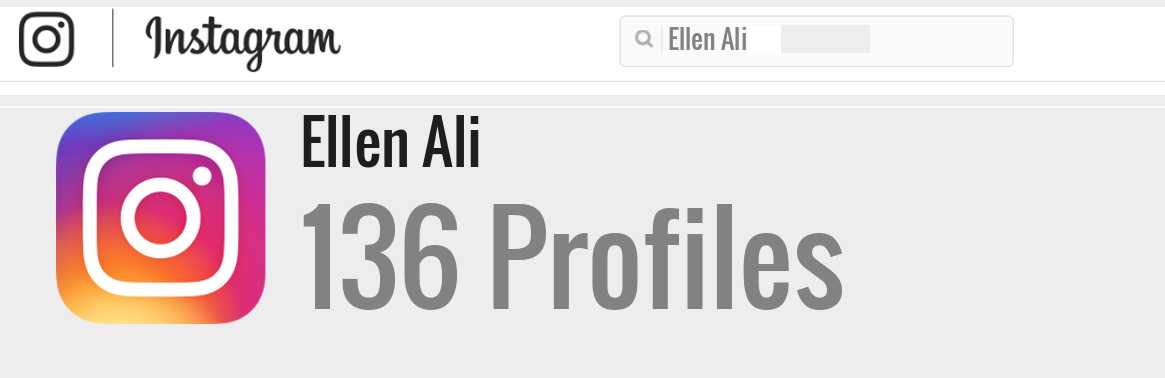 Ellen Ali instagram account