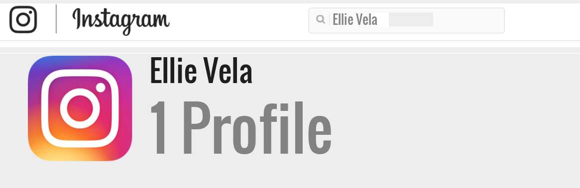 Ellie Vela instagram account