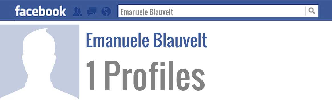 Emanuele Blauvelt facebook profiles