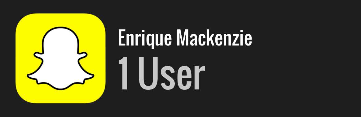 Enrique Mackenzie snapchat
