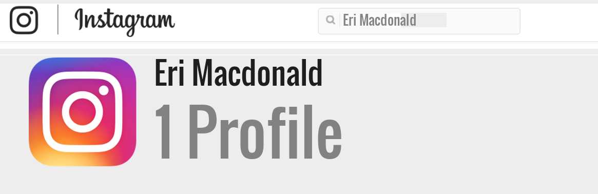 Eri Macdonald instagram account