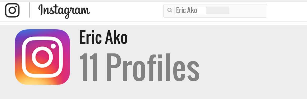 Eric Ako instagram account