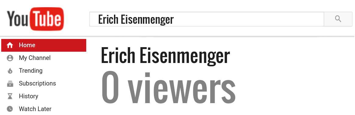Erich Eisenmenger youtube subscribers
