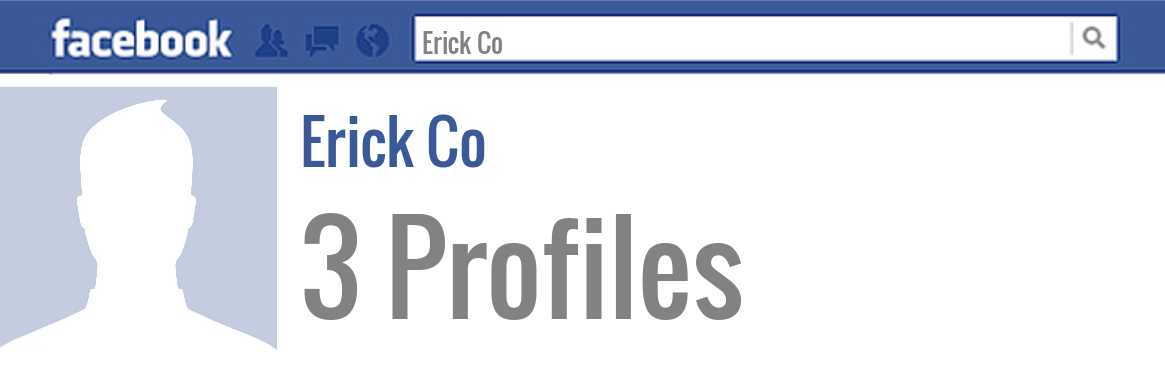 Erick Co facebook profiles