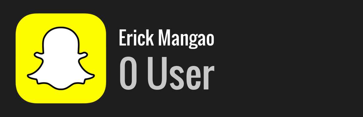 Erick Mangao snapchat