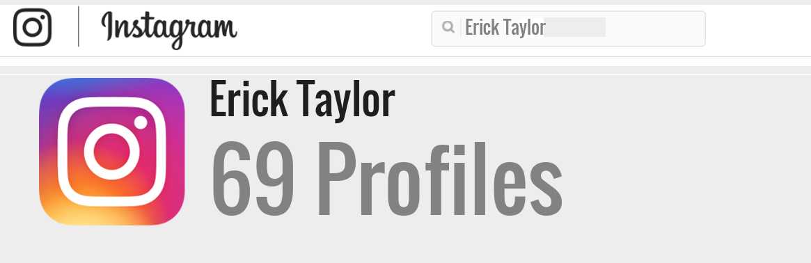 Erick Taylor instagram account