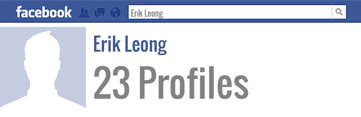 Erik Leong facebook profiles