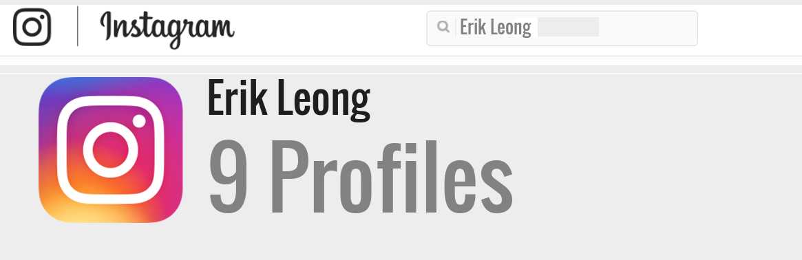 Erik Leong instagram account