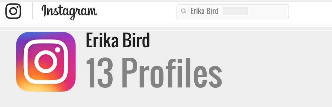 Erika Bird instagram account
