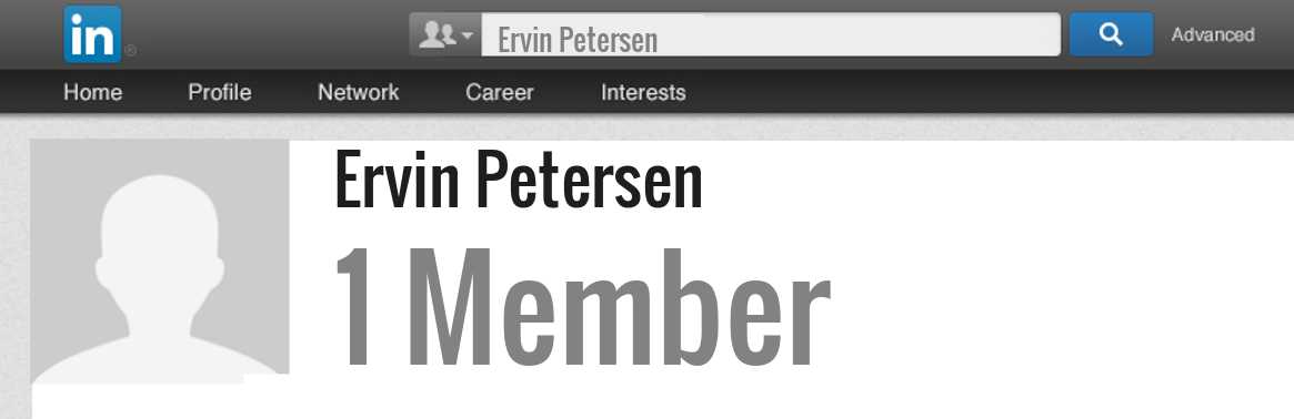 Ervin Petersen linkedin profile