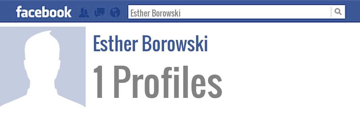 Esther Borowski facebook profiles