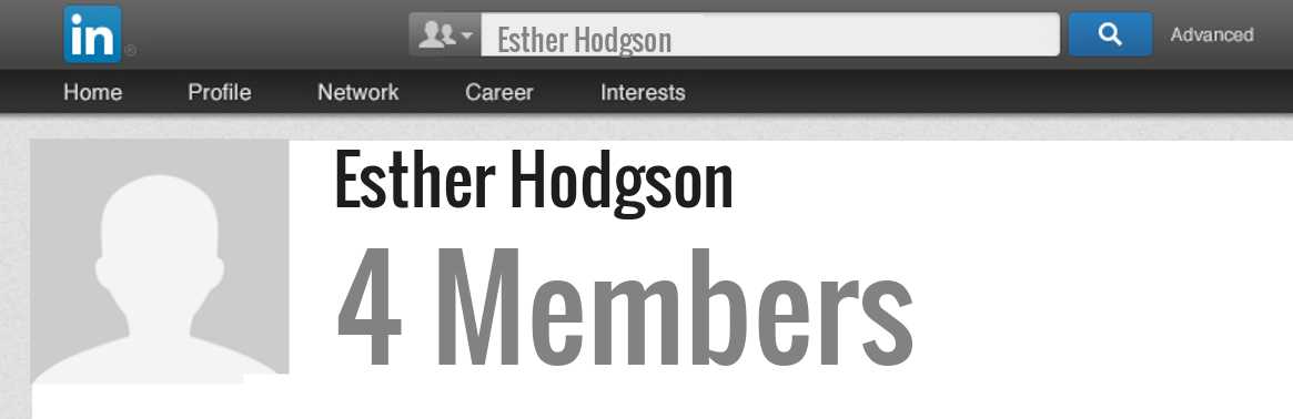 Esther Hodgson linkedin profile