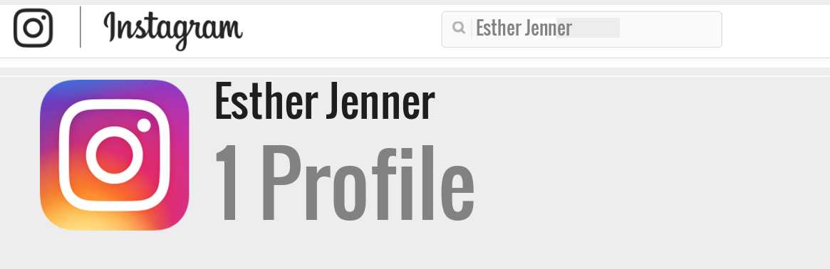 Esther Jenner instagram account