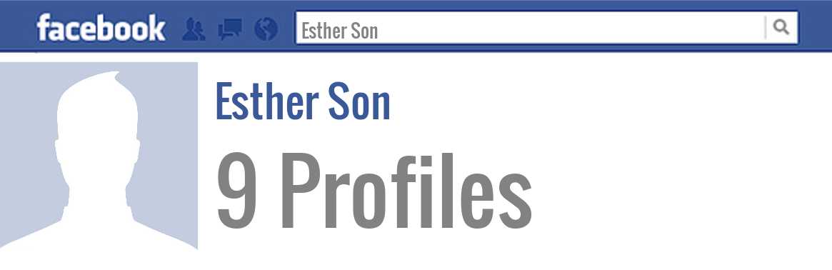 Esther Son facebook profiles