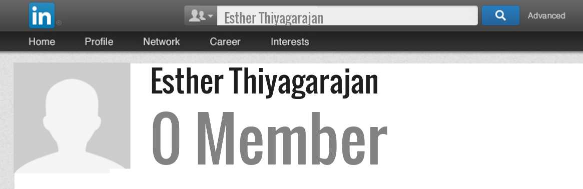 Esther Thiyagarajan linkedin profile