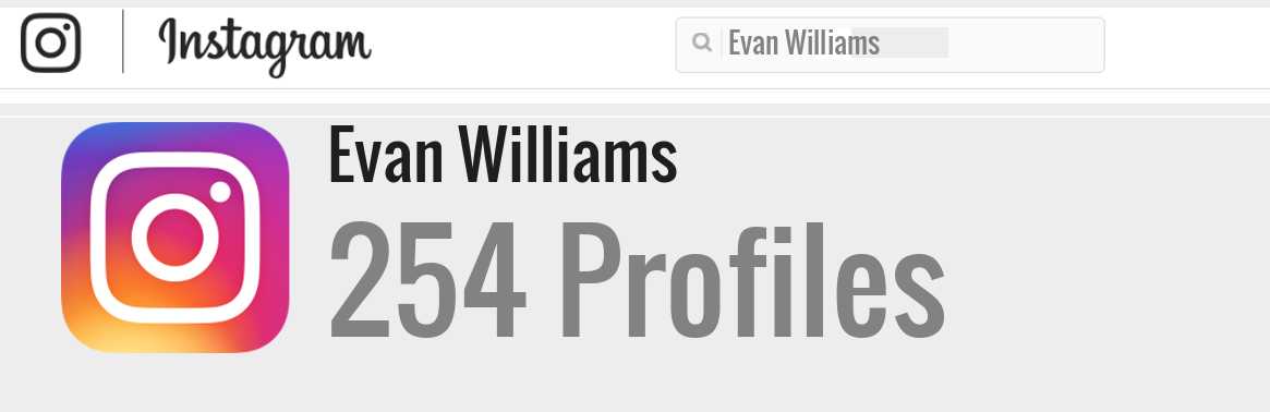 Evan Williams instagram account
