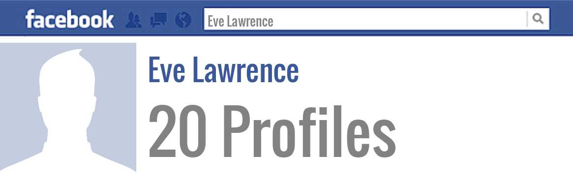 Eve Lawrence facebook profiles