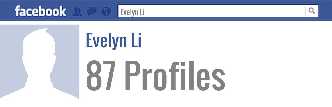 Evelyn Li facebook profiles