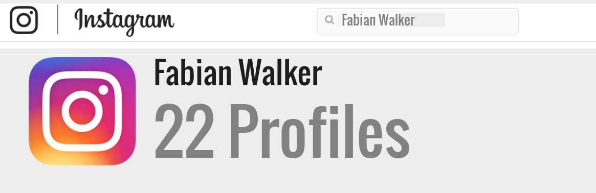 Fabian Walker instagram account