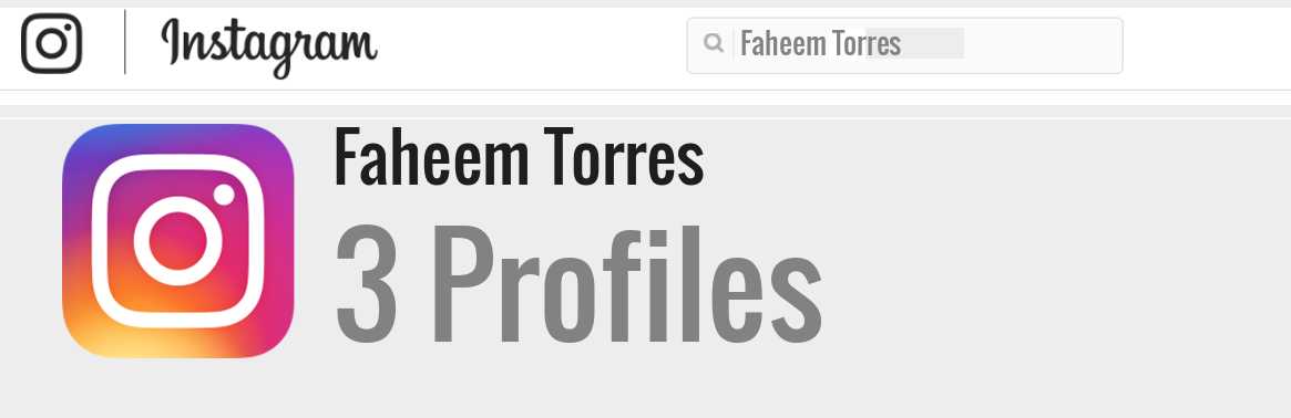 Faheem Torres instagram account