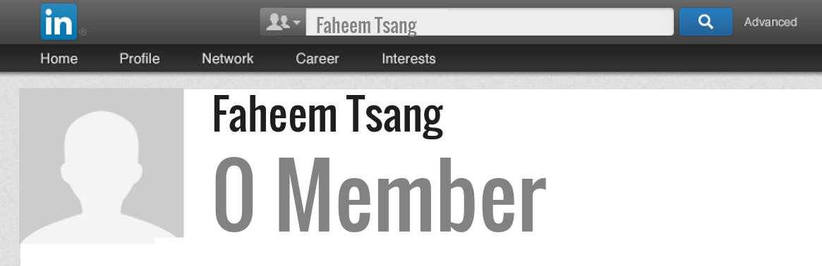 Faheem Tsang linkedin profile
