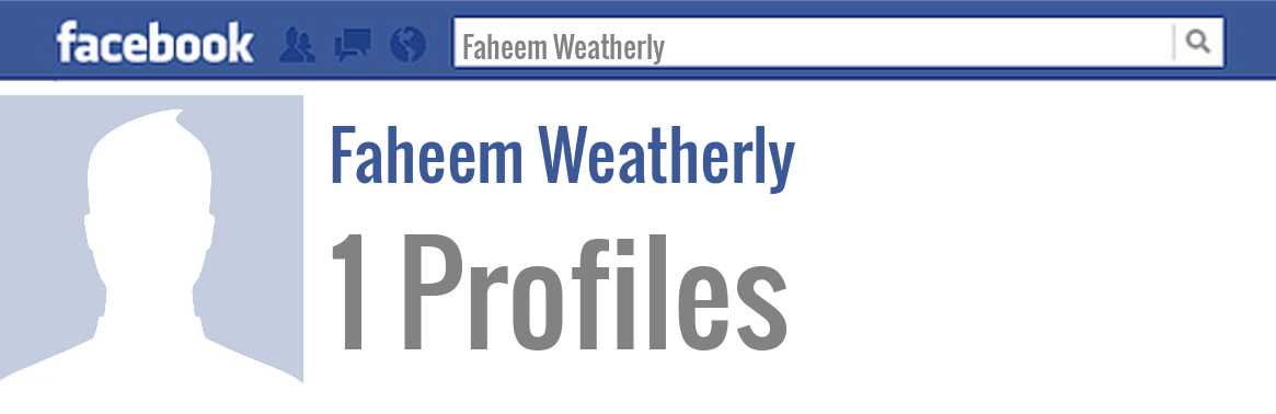 Faheem Weatherly facebook profiles