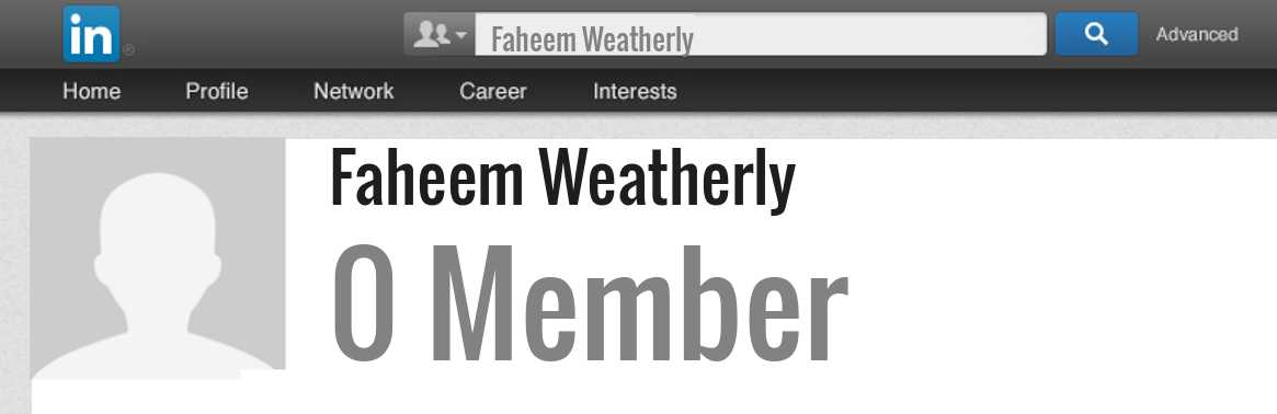 Faheem Weatherly linkedin profile