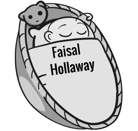 Faisal Hollaway sleeping baby