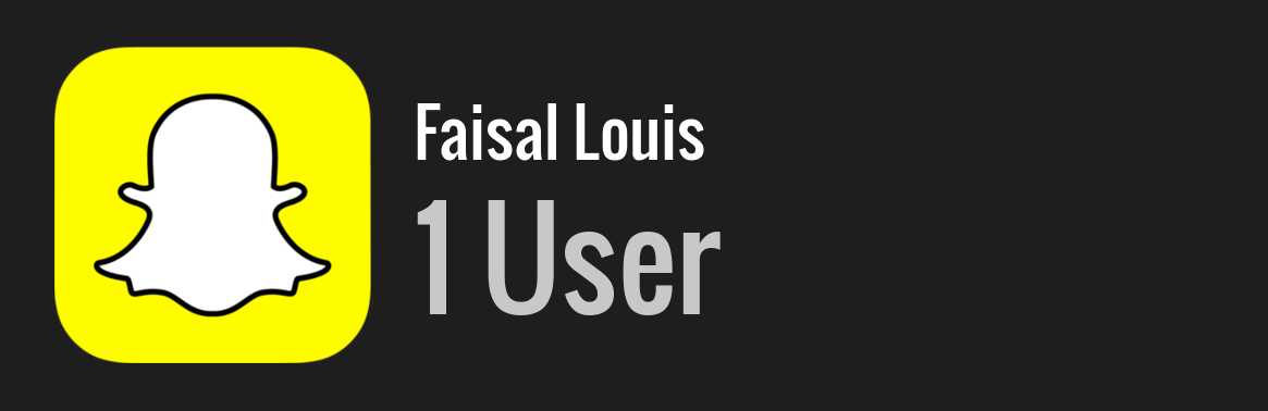 Faisal Louis snapchat