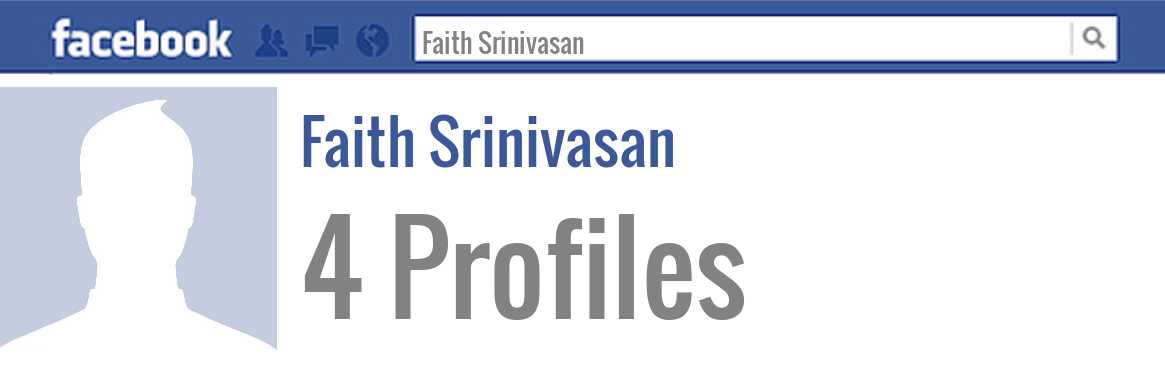 Faith Srinivasan facebook profiles