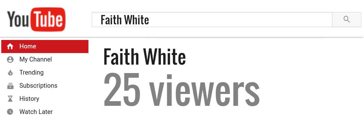 Faith White youtube subscribers