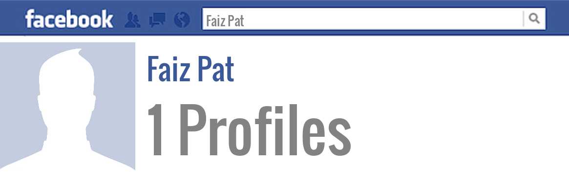 Faiz Pat facebook profiles