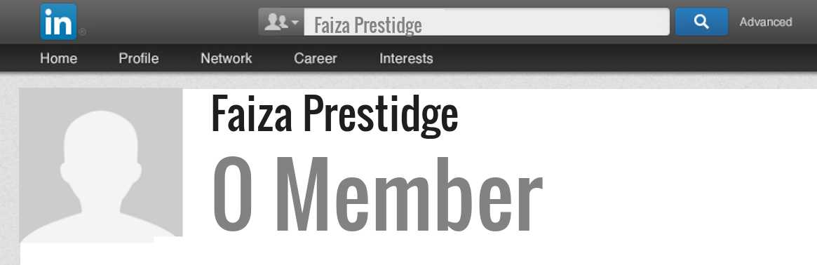Faiza Prestidge linkedin profile