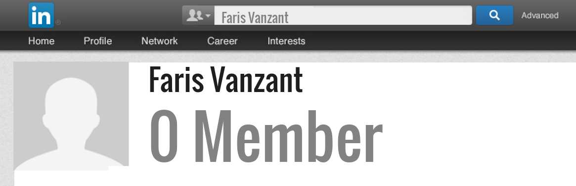 Faris Vanzant linkedin profile