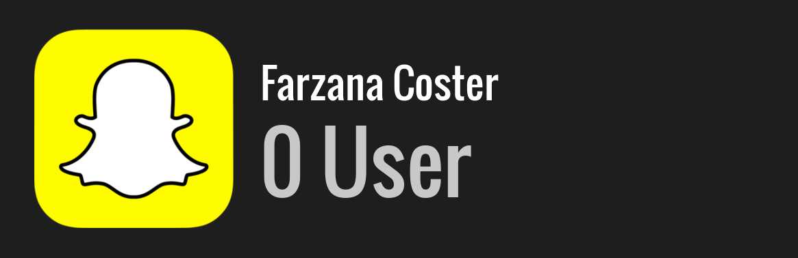 Farzana Coster snapchat