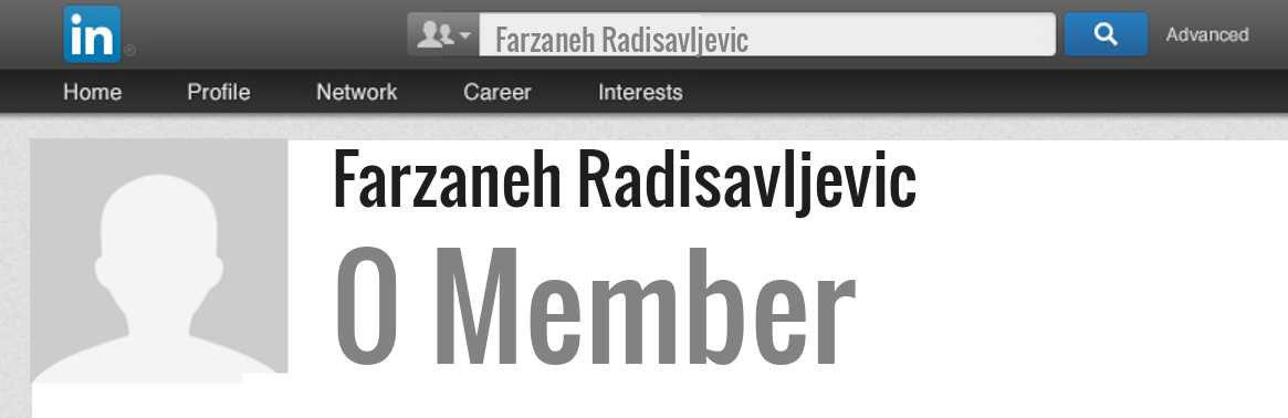 Farzaneh Radisavljevic linkedin profile
