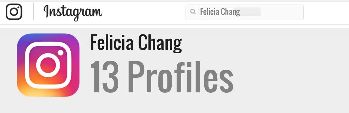 Felicia Chang instagram account