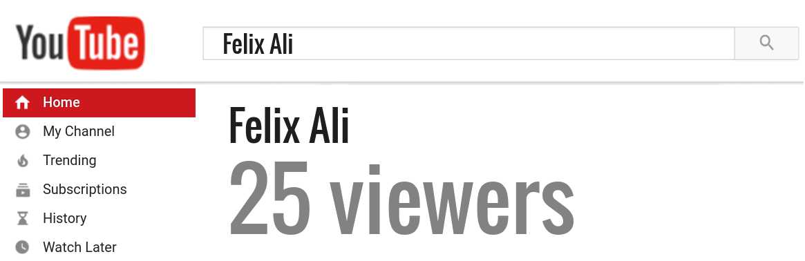 Felix Ali youtube subscribers
