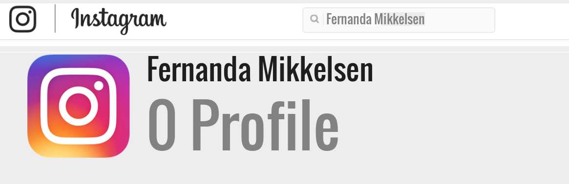 Fernanda Mikkelsen instagram account