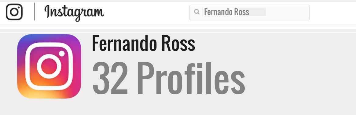 Fernando Ross instagram account