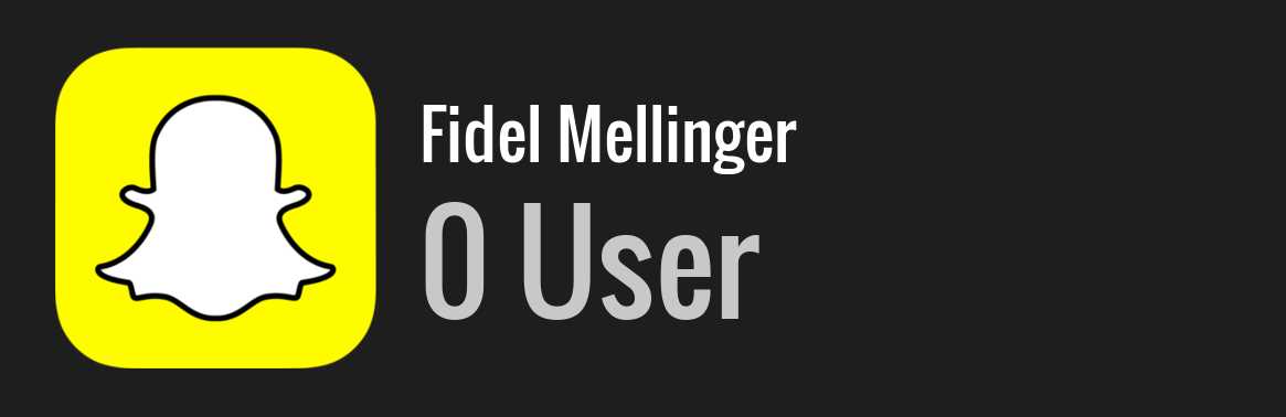 Fidel Mellinger snapchat