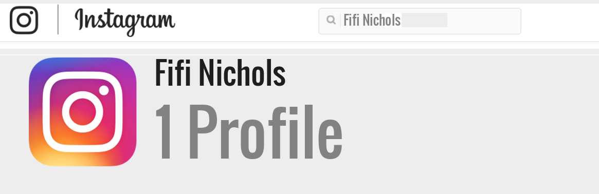 Fifi Nichols instagram account
