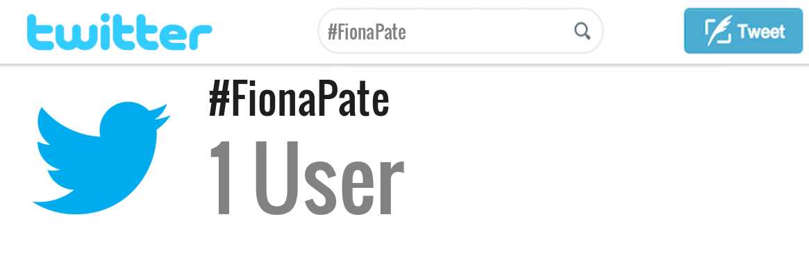 Fiona Pate twitter account